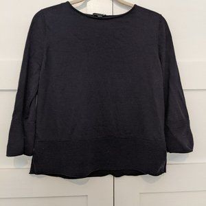 COS Wool Sweater 3/4 sleeve (Navy) Medium